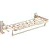 Toallero de Aluminio Espacial Perforado Estilo Crema Toallero de Baño Estante de Baño Colgador Juego de Cinco Piezas para Inodoro