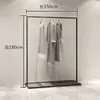Estante de Ropa Simple de Hierro Exhibidor para Tienda de Ropa de Hombre y Mujer Colgador Colgante de Piso Estante Lateral para Colgar Ropa