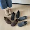 Zapatos Birkenstock de Peluche Retro Todo Incluido para Mujer, Zapatos Slip-On Estilo Bosque de Suela Suave, Zapatos de Algodón Cálidos de Nueva Colección Otoño e Invierno