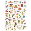 Calcomanía de Tatuaje Temporal Desechable de Dibujos Animados para Niños Día de Muertos Impermeable Divertido Gracioso Cara Mexicana
