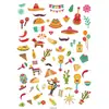 Nuevas Pegatinas de Tatuajes Transfronterizos Impermeables Dibujos Animados DIY Serie Festival Mexicano Pegatinas Venta Directa de Fábrica