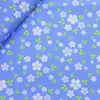 Estampado digital floral azul pequeño de primavera, poliéster-algodón fino o tejido de punto elástico en cuatro direcciones, falda DIY, pijama para mascotas