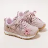 Zapatos Deportivos para Niños Otoño/Invierno Nuevo Estilo Zapatos Casuales Florales de Velcro para Niñas Niños Medianos/Mayores Zapatos de Entrenamiento Alemanes Retro Suela Suave