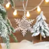 Adornos navideños Adornos para árbol de Navidad Copo de nieve transparente Cristal acrílico Colgante creativo Copo de nieve navideño
