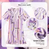 Bata de Noche de Niña Transfronteriza Pijama de Verano para Niños Vestido de Encaje de Manga Corta Vestido Pijama Delgado de Verano para Bebé Niña