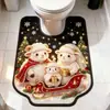 Novo Tapete de Chão de Lama Diatomácea de Cordeiro Fofo Tapete de Banheiro em Forma de U para Vaso Sanitário Tapete de Chão Espessado Resistente ao Desgaste Resistente à Sujeira Pode ser Enviado por Dropshipping