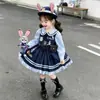 Vestido de Princesa Lolita Nuevo para Niñas de Primavera y Otoño Animales Locos Conejo Oficial Nick Cosplay Vestido Judy