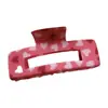 Yhj Accesorios para el Cabello para Mujer Acrílico Día de San Valentín Pasador Rectangular Grande Corazón Cupido Rosa Pinza Pinza de Tiburón