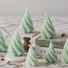 Vela Cone Espiral Geométrica Decoração de Casa Decoração de Móveis de Natal Enfeites de Festa Decoração de Atmosfera Presentes