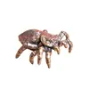 Araña Lobo de Latón Puro Contenido y Felicidad Vintage Objeto Sólido Viejo Decoración del Hogar Escritorio Mascota de Té Adorno Artesanal