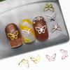 Joia Borboleta Oca para Nail Art Liga Metálica Patch Decoração Ouro Rosé Vintage Pacote de Material DIY Patch Borboleta para Nail Art