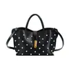 Bolsos para Mujer, Bolsos Personalizados de Perlas, Bolsos Cruzados Casuales para Mujer, Color Sólido, Bolsos de Mano Sencillos y de Alta Gama para Mujer, Bolsos de Hombro