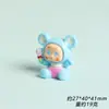 Paleta de Resina 3D Estrella Persona Decoración de Escritorio Coche Pequeño Adorno Accesorio Llavero Colgante para Bolso