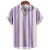 Comercio electrónico transfronterizo popular nuevo de verano para hombre impresión digital 3D tendencia de ocio hawaiana camisa de manga corta