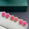 Pendientes de plata 925 con ópalo rosa natural incrustado, pendientes de jade de moda elegantes para mujer, suministro en vivo