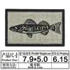 Parche de Tela Bordado Blanco y Negro Borde Rojo Impreso Velcro Criaturas Animales Insignia Cuadrada Parche Táctico Velcro