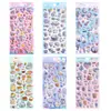Adesivos de Espuma Coloridos Brilhantes Coração 3D com Glitter Coelho Pássaro Gato Desenho Animado Diário Adesivos Decorativos DIY