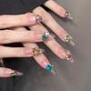 Taladro de uñas de color mixto, red roja, flash, pequeño mono con broca de base puntiaguda K9, taladro de uñas con forma de mariposa y amor