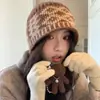 Calentador Facial Grande 2025 Gorro de Lana, Gorro de Senderismo, Gorro de Punto a Prueba de Viento para Circunferencia de Cabeza Grande, Gorro Adelgazante para Rostro Otoño e Invierno para Mujeres, Pequeño Frío