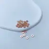 Conservación del color Cubierto de oro de 18 quilates Cuentas redondas separadas Cuentas sueltas Accesorios para pulseras DIY Pulsera Collar Material para abalorios Espaciador de rueda
