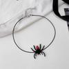 Collar con colgante de murciélago, alas de diablo, cadena de clavícula con telaraña, accesorios festivos para Halloween