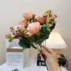 Margarita Rosa Simulada de Cabeza Única Decoración Floral para Exhibición en Casa Nueva Mesa de Comedor Gabinete de TV Entrada