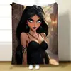 Mantas Infantiles de Dibujos Animados Serie Princesas Disney, Engrosadas, Suaves y Cómodas de Franela, Venta al por Mayor Personalizada Transfronteriza