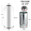 Papelera Comercial Grande, Acero Inoxidable, para Restaurantes de Cadena de Té, Tiendas de Té con Leche, Tiendas de Bebidas, Catering, Forma de Bala, Redonda, Exterior