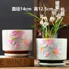 Vaso de flor de suculenta em cerâmica com prato, oferta especial, diâmetro grande, tamanho grande, vaso criativo para suculentas de casa