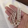Pulseira de Pérolas Imitação Swarovski com Contas de Vidro e Cobre, Fio Elástico, Pulseira Feminina, Design Exclusivo de Nicho, Sensação de Luxo para Melhores Amigas