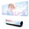 Mousepad Gamer Estilo Anime Extra Grande com Borda Costurada Meninos E-Sports Gaming Computador Grande Pad para Teclado Espessurado Antiderrapante