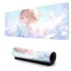 Mousepad Gamer Estilo Anime Extra Grande com Borda Costurada Meninos E-Sports Gaming Computador Grande Pad para Teclado Espessurado Antiderrapante