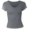 Camiseta de Yoga deportiva secado rápido verano manga corta transpirable entrenamiento al aire libre running fitness conjunto de top y shorts para mujer