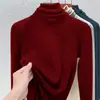 Camiseta Térmica de Manga Larga para Mujer con Cuello de Pelo, Doble Cara, Caliente, Otoño e Invierno 2026