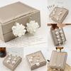 Pendientes de bola de flor blanca Mori con aguja de plata, súper hada suave, pequeños pendientes de flor de perla de temperamento suave y fresco, al por mayor