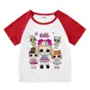 Traje Surpresa Boneca Infantil 2023 Verão Nova Roupa Infantil Roupinha de Bebê Camiseta de Manga Curta Shorts Conjunto Casual de Duas Peças Tendência