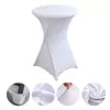Funda elástica para mesa transfronteriza, funda para mesa de bar, decoración de eventos de boda de hotel, restaurante, banquete, funda de color sólido para mesa redonda de cóctel