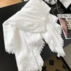 Falda de Encaje Patchwork Irregular Vintage para Mujer 2026 Nueva Principios de Otoño Adelgazante Cintura Elástica Falda de Línea A
