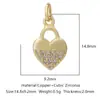 Distrito Lu Europa y Estados Unidos transfronterizo diy micro incrustado circonita pequeño colgante pulsera colgante accesorios amor geométrico simple accesorios