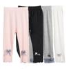 Roupas infantis de verão atacado novas meninas leggings finas verão crianças calças cropped ins impressão de cartas aleatórias