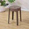 Moda Escandinava Taburete Redondo Plástico Engrosado Taburete para Adultos Apilable Banco para Mesa de Comedor Silla para el Hogar Taburete de Repuesto Taburete Alto