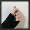 Uñas de Manicura Escarchadas de Color Puro Nuevo, Parches de Uñas Postizas Removibles Redondas Cortas, Estilo Adhesivo de Gelatina para Uñas Usables al Por Mayor