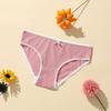 Bragas de poliéster para mujer Barbie color liso tiro bajo encaje transpirables doble capa bragas venta directa de fábrica por lotes