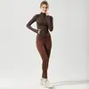 Hermoso Conjunto de Chaqueta para Yoga de Otoño e Invierno, Nueva Chaqueta Deportiva con Cremallera y Cuello Alto, Ropa de Fitness, Práctica de Pilates