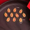 Pingente de liga de zinco estilo antigo banhado a ouro paz e alegria pingente de gota de óleo acessórios para joias DIY pingente de chaveiro com etiqueta de caractere estilo chinês