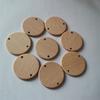 Decoración colgante de etiqueta de oblea de madera de haya redonda 2 agujeros accesorios para llavero de joyería material un agujero doble agujero