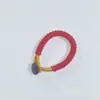 Accesorios DIY Hechos a Mano Cierre de Nudo de Diamante Gradiente de Colores Llavero Colgante Anillo Hebilla Cuerda de Decoración para Bolsa