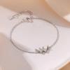 Pulseira Letra W Prata Esterlina s925 Feminina Verão Simples Luxo Leve Design Nicho Pulseira Estilo Coreano Elegante Sofisticada