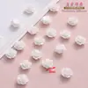 Flor de Resina Blanca Pequeña Rosa Accesorios Hecho a Mano DIY Funda para Teléfono Estilo Antiguo Accesorios para el Cabello Fabricación Materiales de Decoración