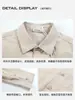 Nueva Camisa de Hombre para Otoño con Cuello Camisero de Manga Larga para Hombre Top Versátil Casual de Algodón Puro Chaqueta para Hombre